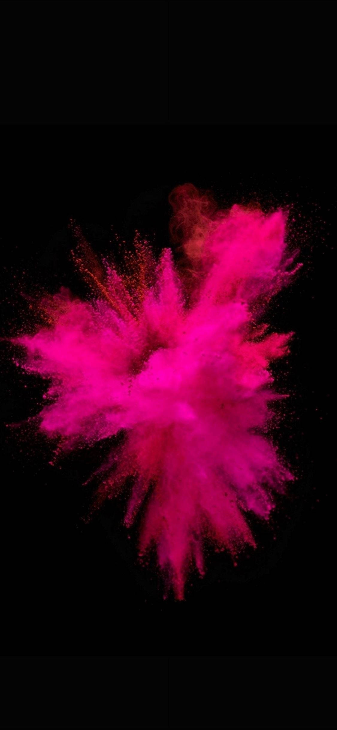 pink powder explosion, iPhone, dark, Full HD Phone Wallpaper