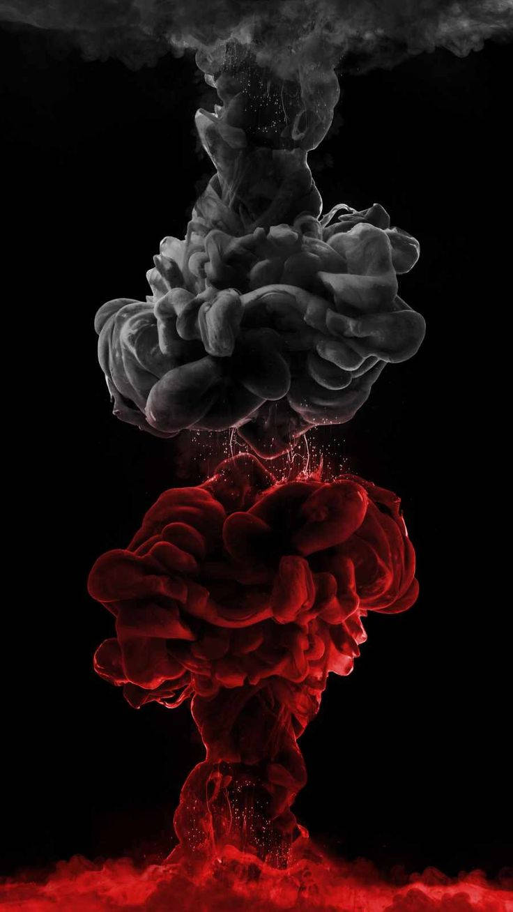 black, red, smoke, HD Phone Wallpaper