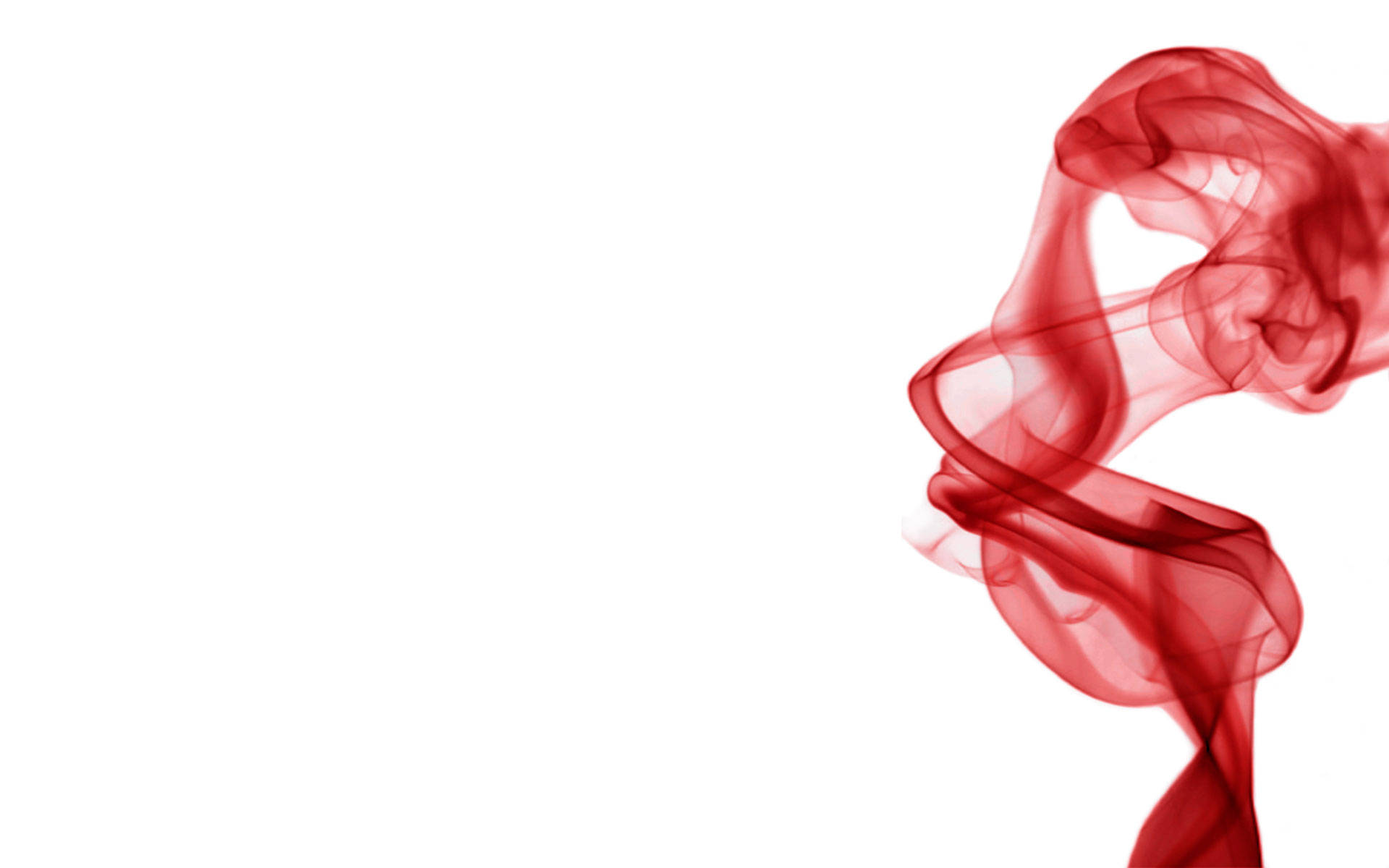 crimson smoke, stark white background, minimalist abstract composition, Full HD Desktop Wallpaper
