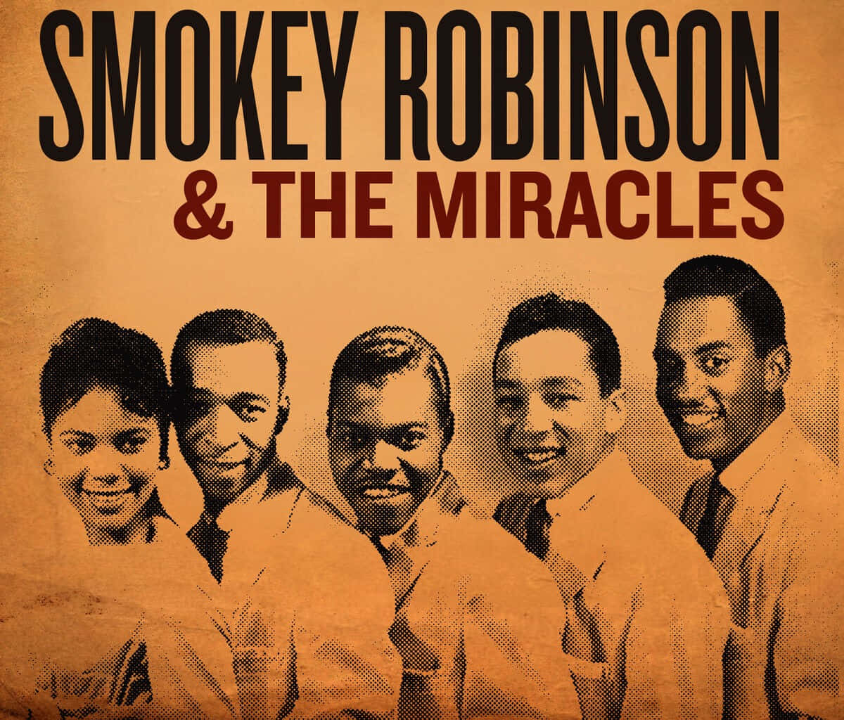 Smokey Robinson & The Miracles, vintage halftone poster, suits, SD Desktop Wallpaper