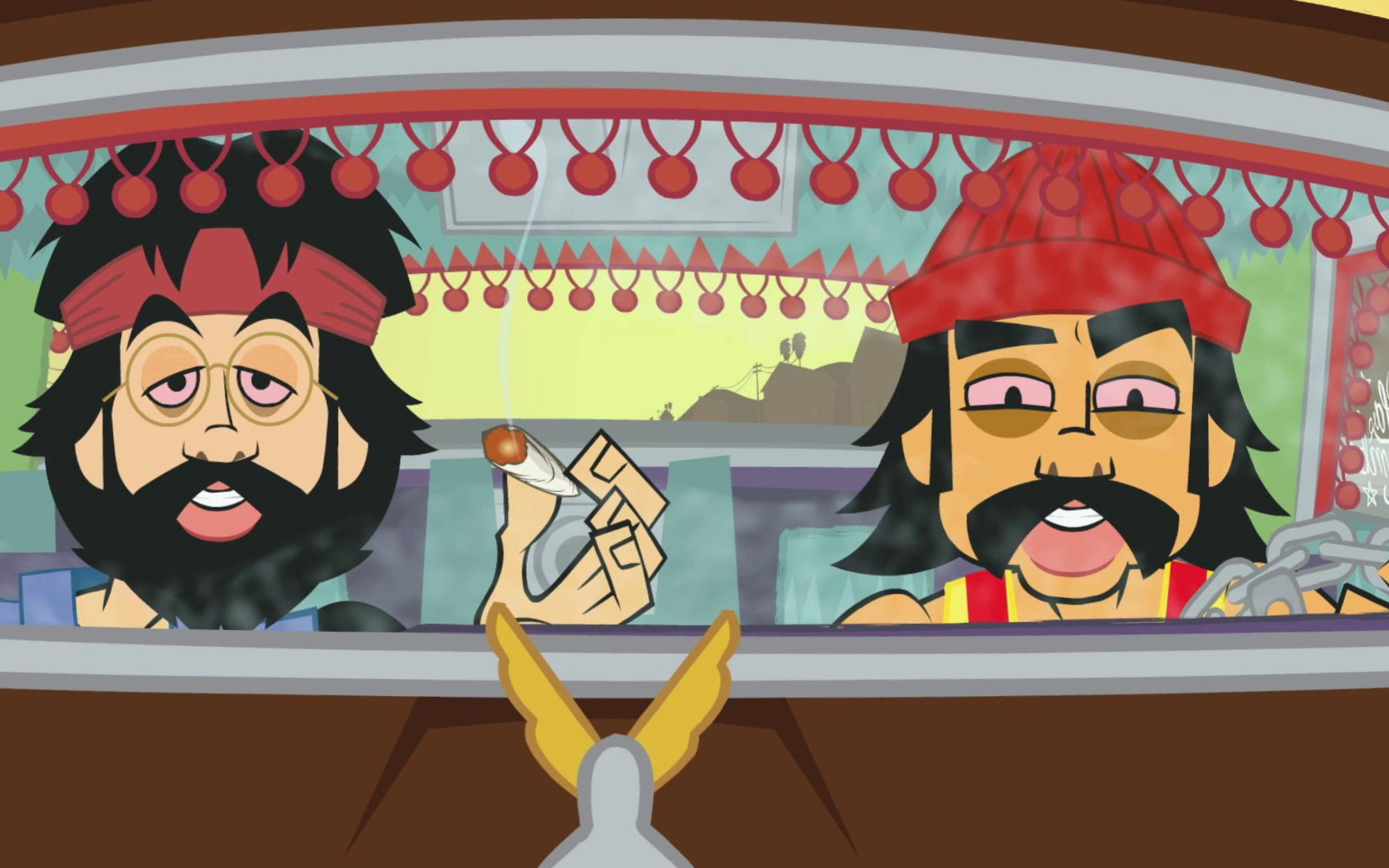 cartoon pirates, beards, red headbands, 2K Desktop Wallpaper