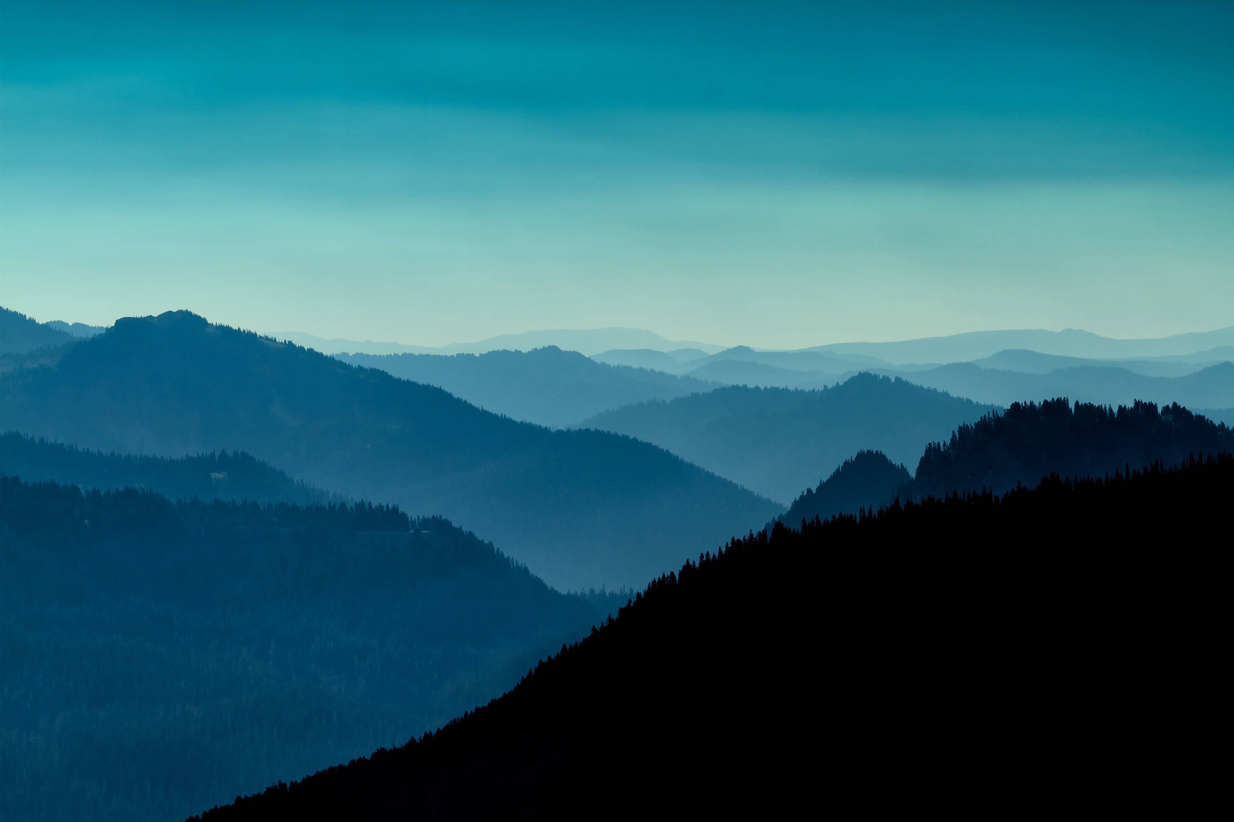 Blue Smoky Mountains, mountain ridges, mist, 4K Desktop Wallpaper