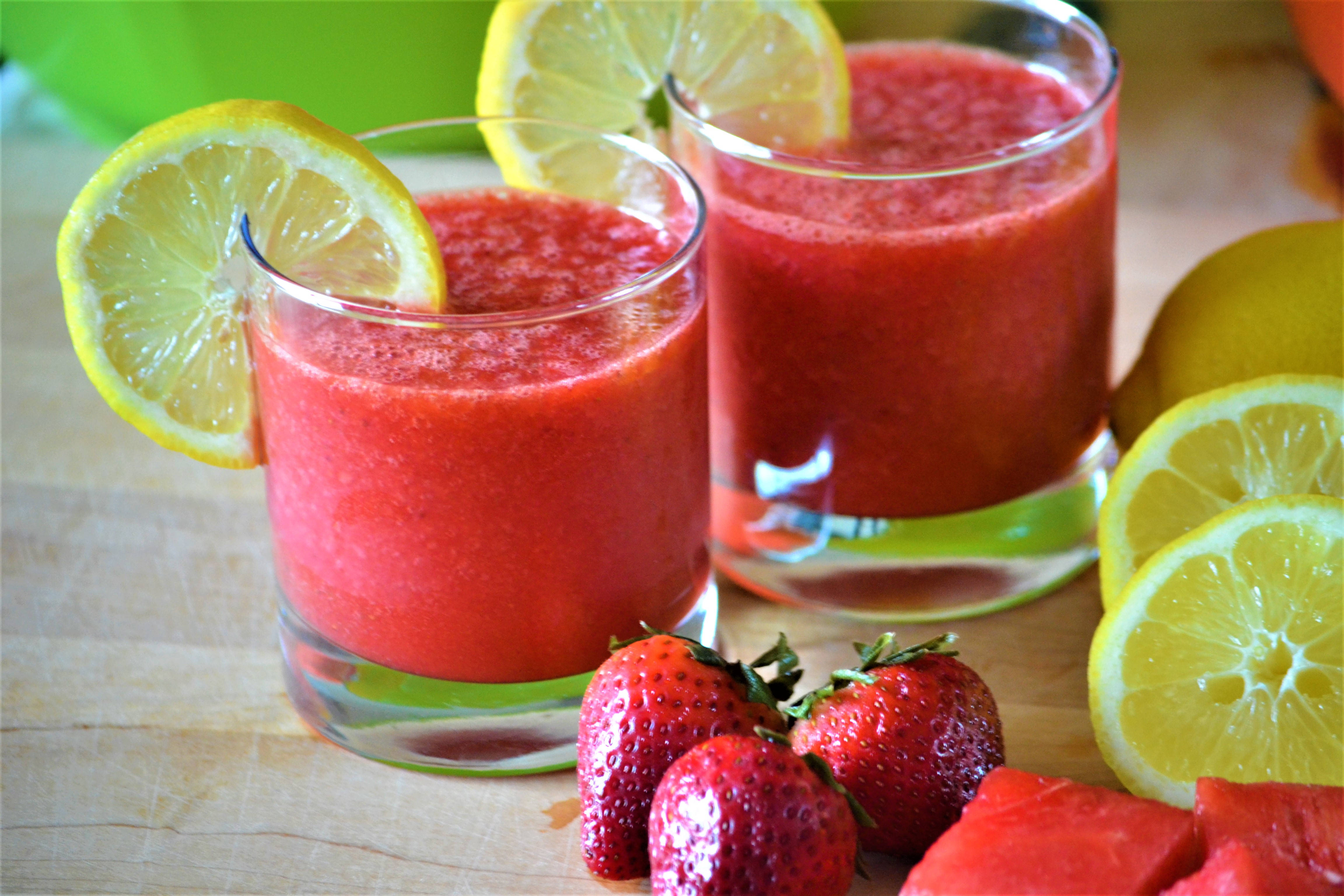 Smoothie, red, strawberry lemonade, 4K Desktop Wallpaper