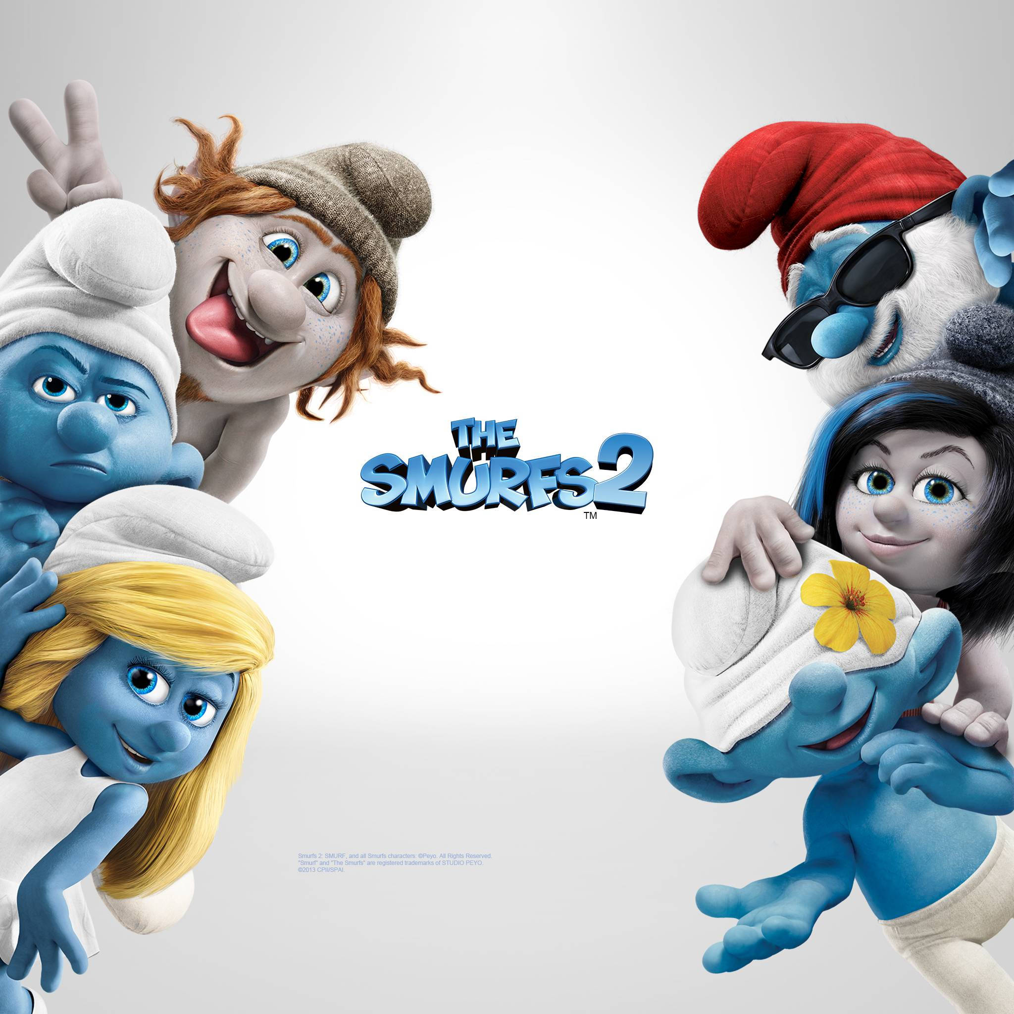 The Smurfs 2, Smurfs, movie title, Full HD Desktop Wallpaper