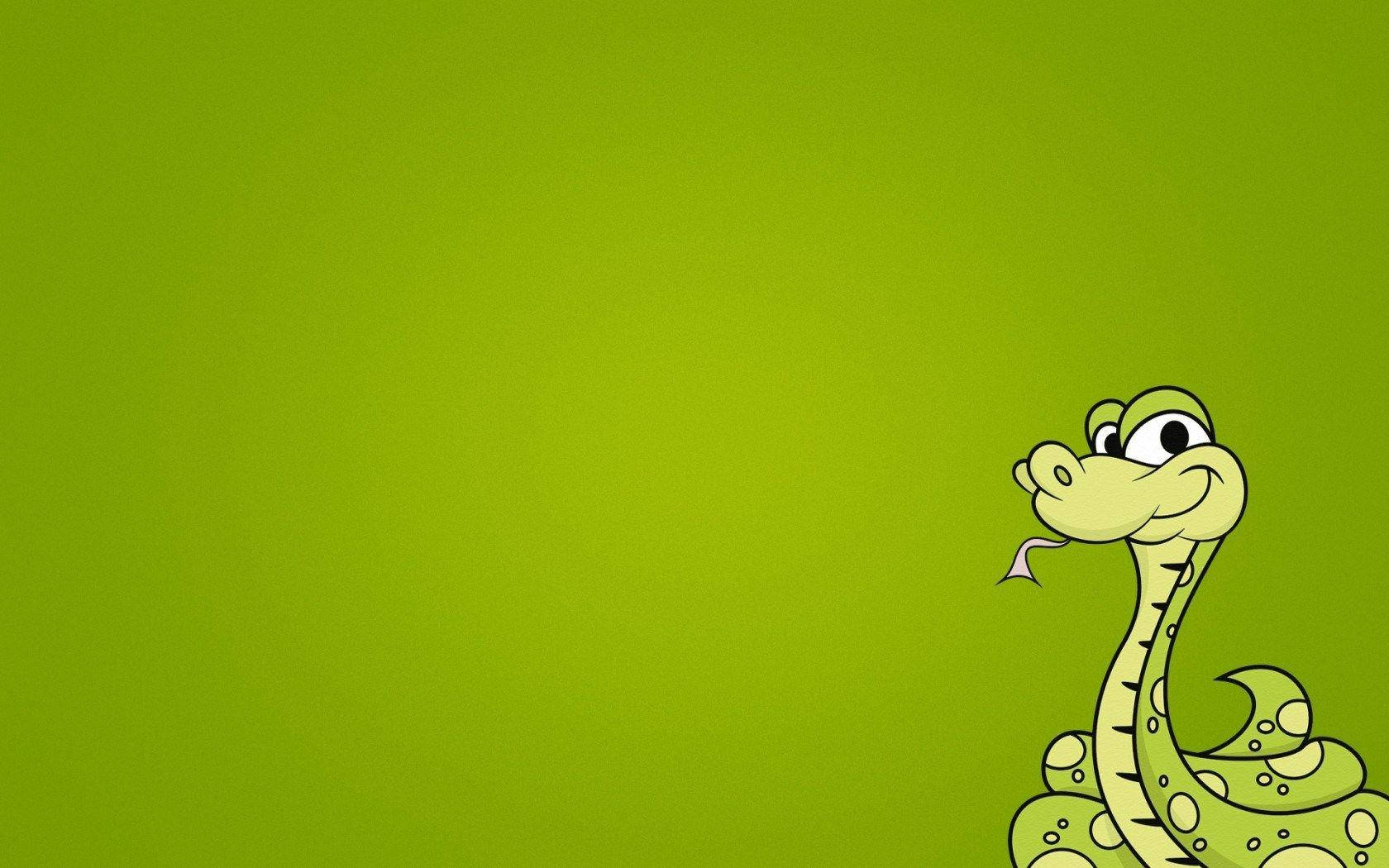 green snake game character, cartoon snake, smiling face, HD Desktop Wallpaper