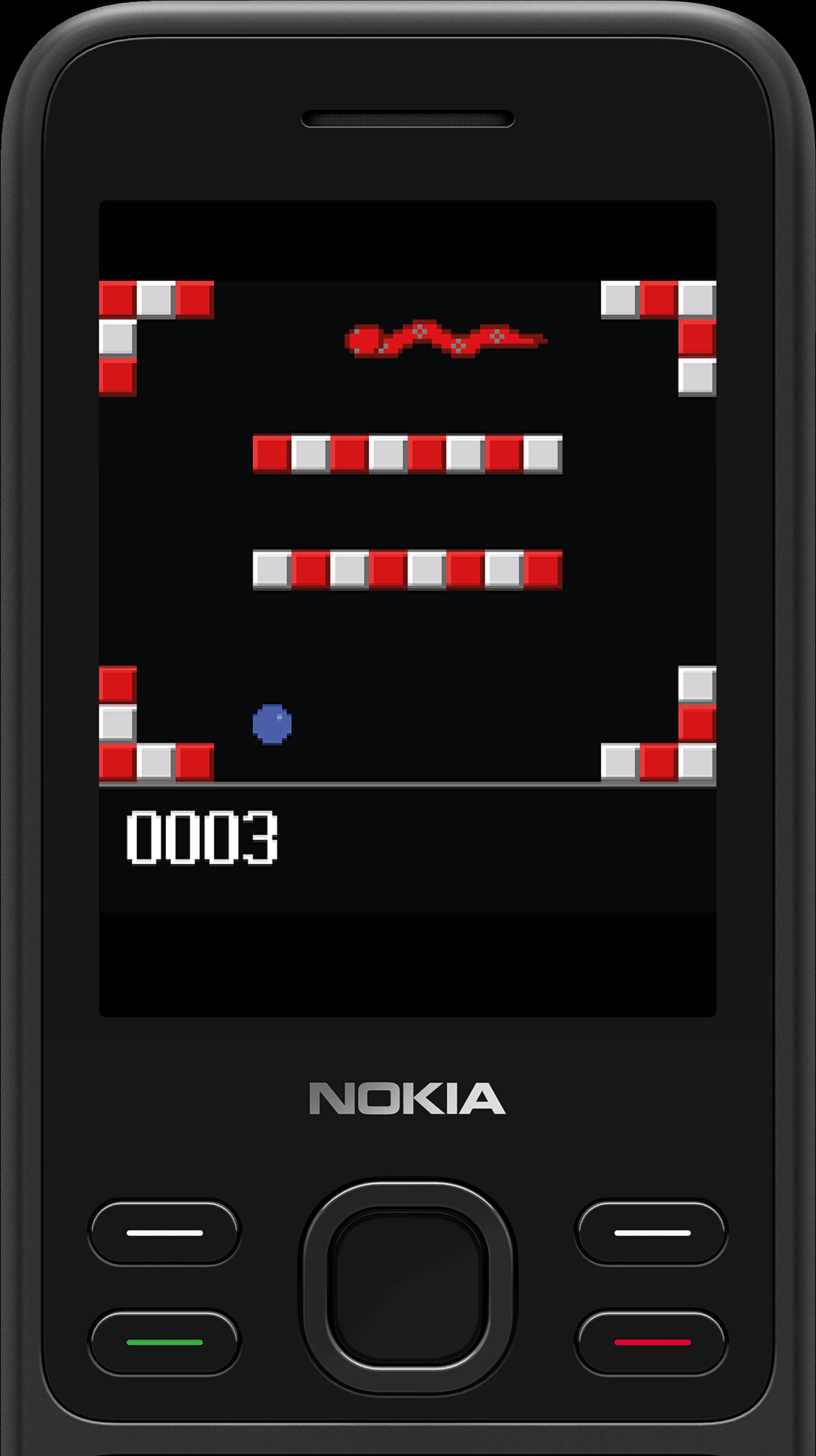 Nokia phone, Snake Game, blue ball, 2K Phone Wallpaper