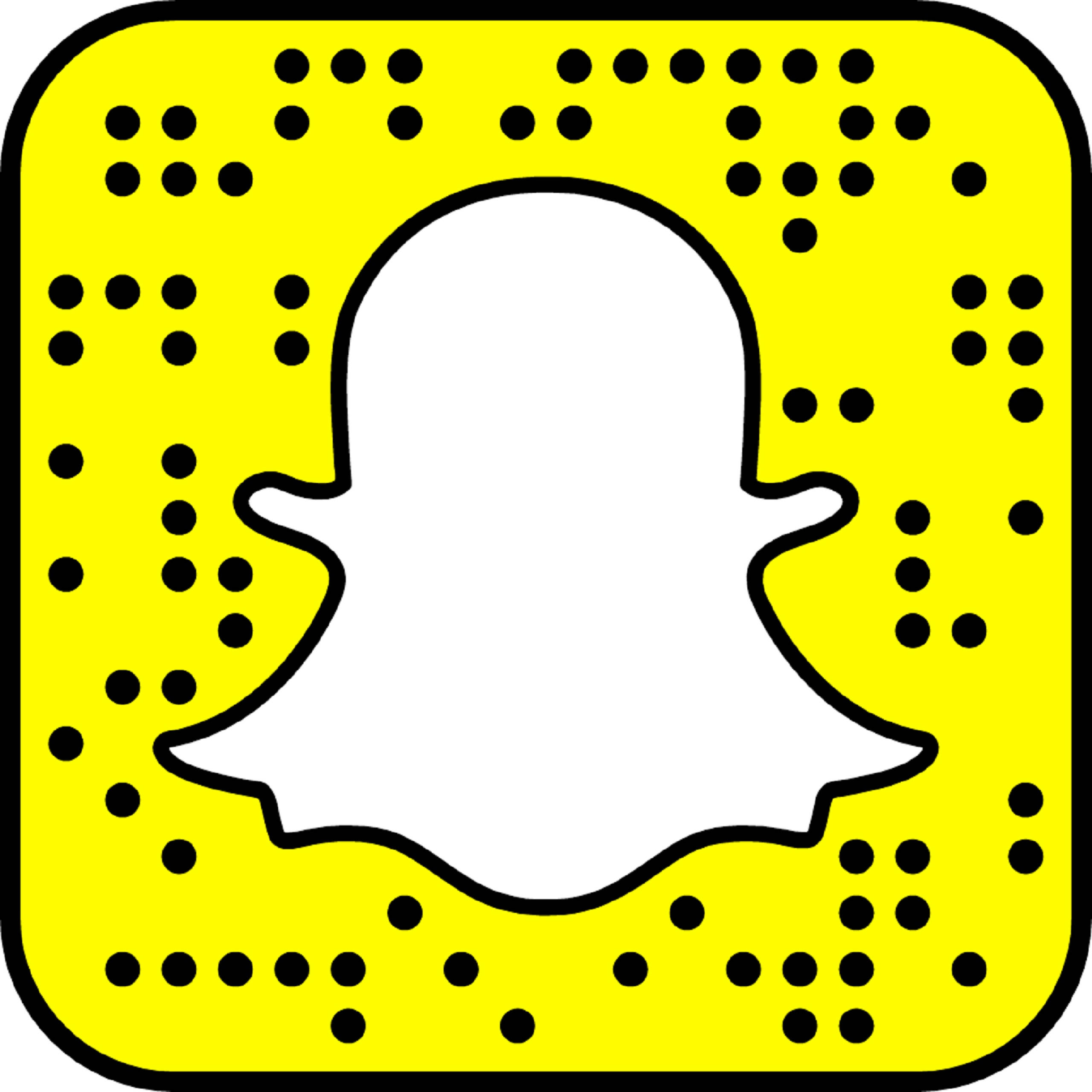 Snapchat, QR Code, yellow square, 2K Desktop Wallpaper