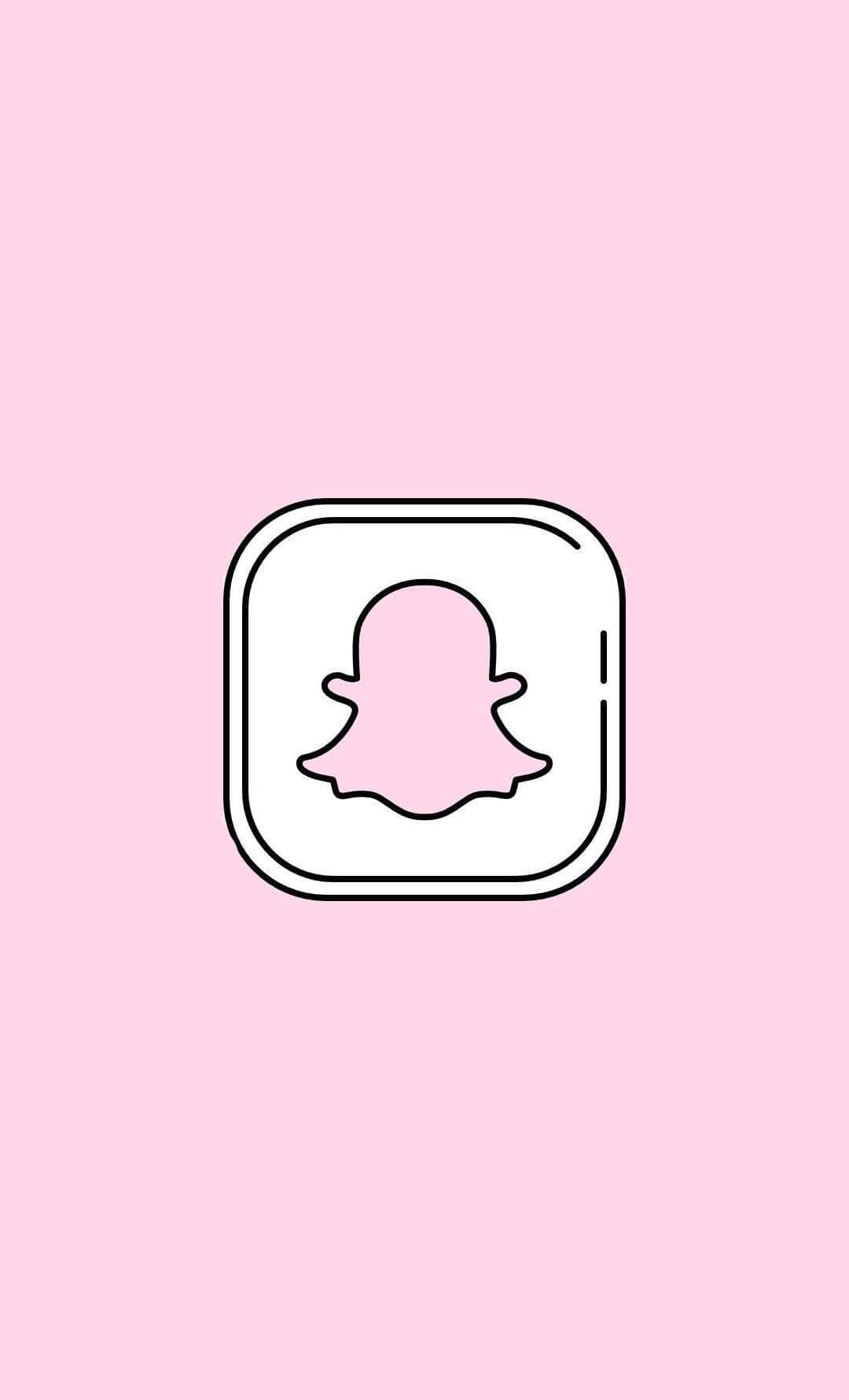 Snapchat Logo, pink background, pastel pink, HD Phone Wallpaper