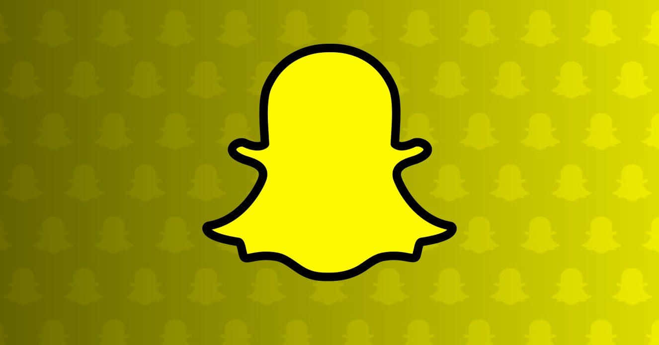 Snapchat Logo, yellow ghost, black outline, HD Desktop Wallpaper