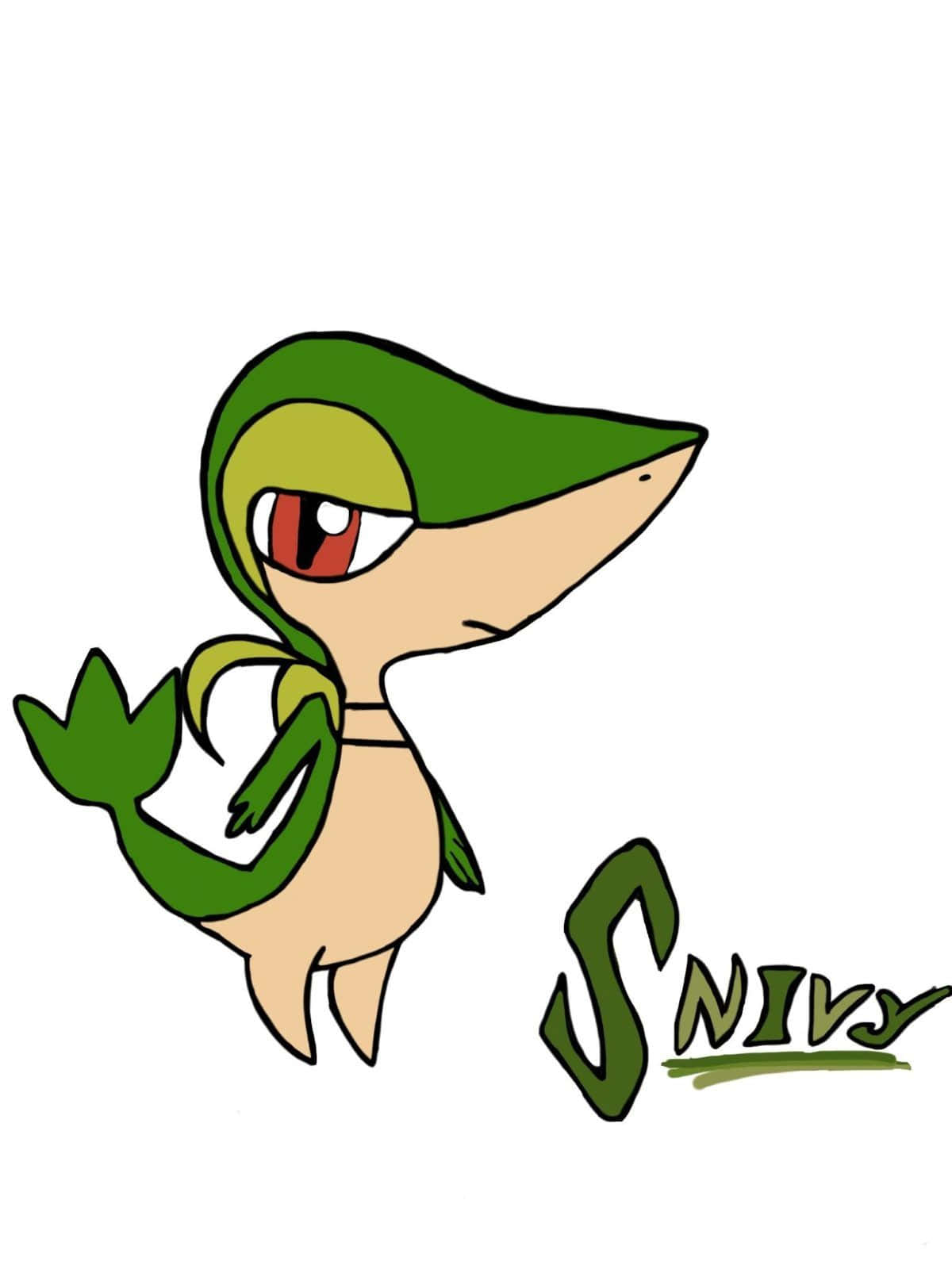Snivy, green, leaf-like head, HD Phone Wallpaper