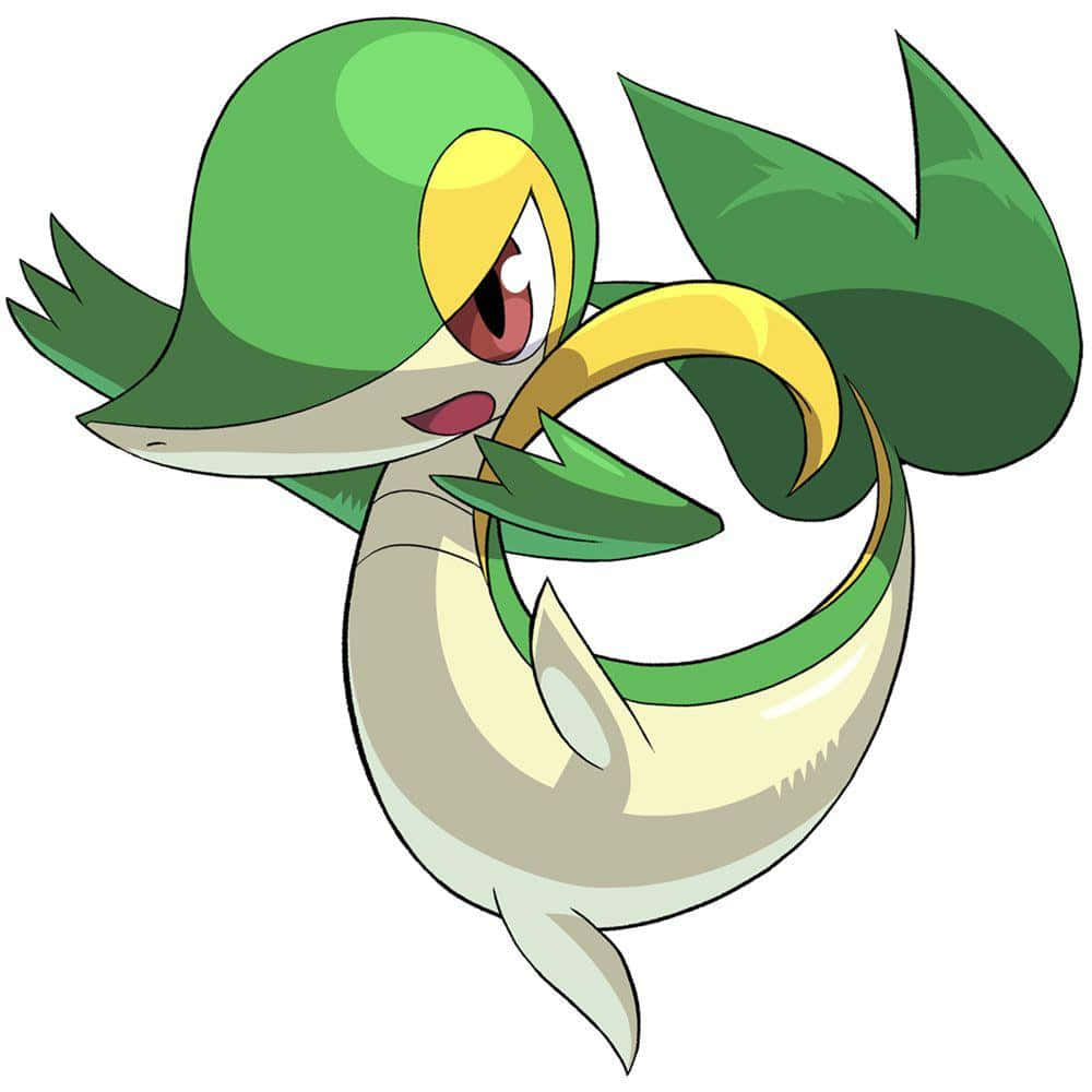 Snivy, green, yellow, SD Desktop Wallpaper