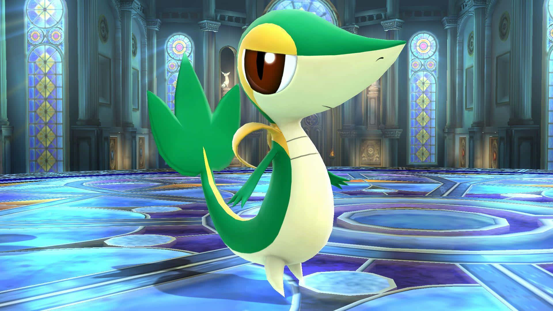 Snivy, 3D, cathedral, Full HD Desktop Wallpaper