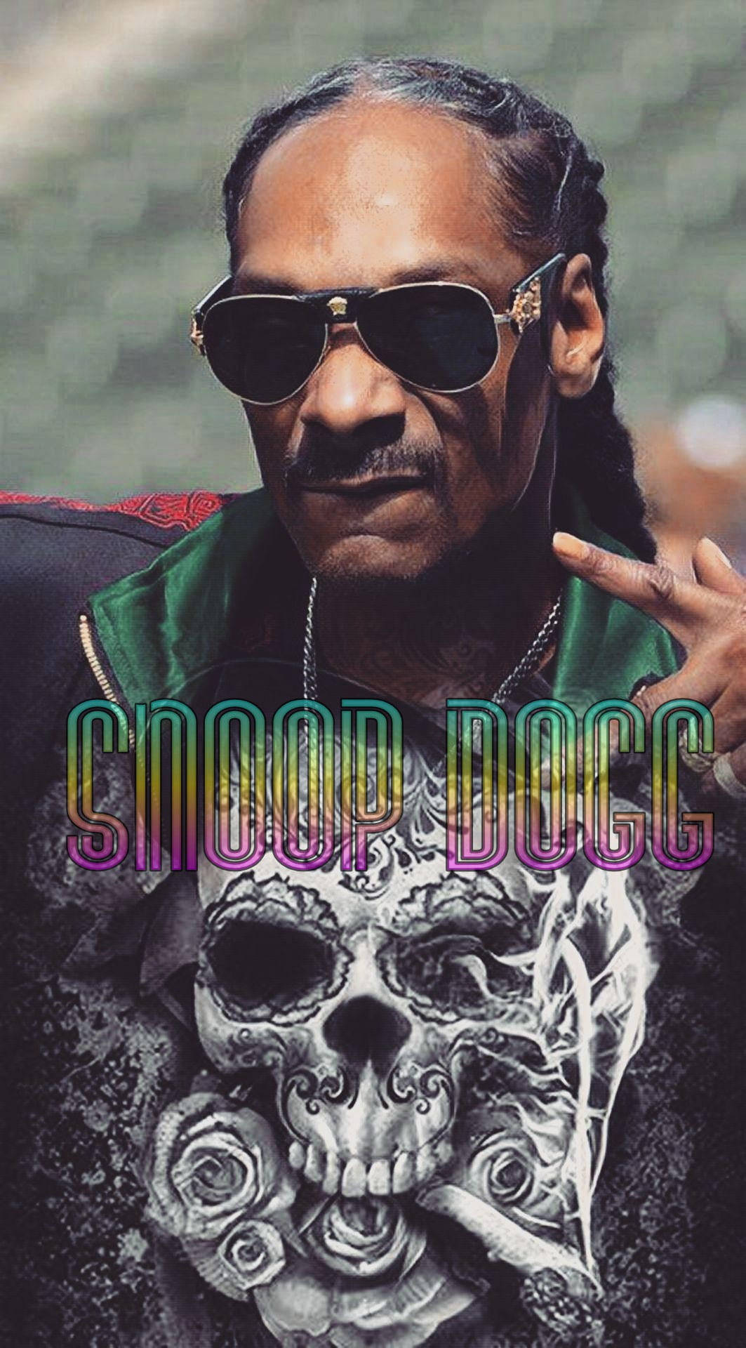 Snoop Dogg, sunglasses, skull rose tattoo shirt, Full HD Phone Wallpaper