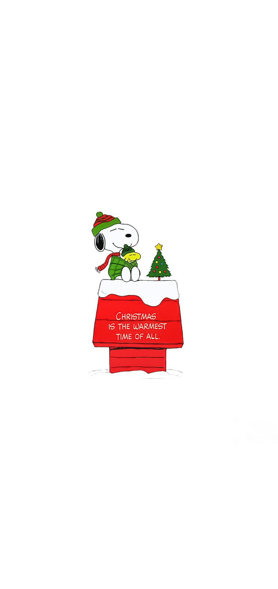 Snoopy, festive hat, red doghouse, Full HD Phone Wallpaper