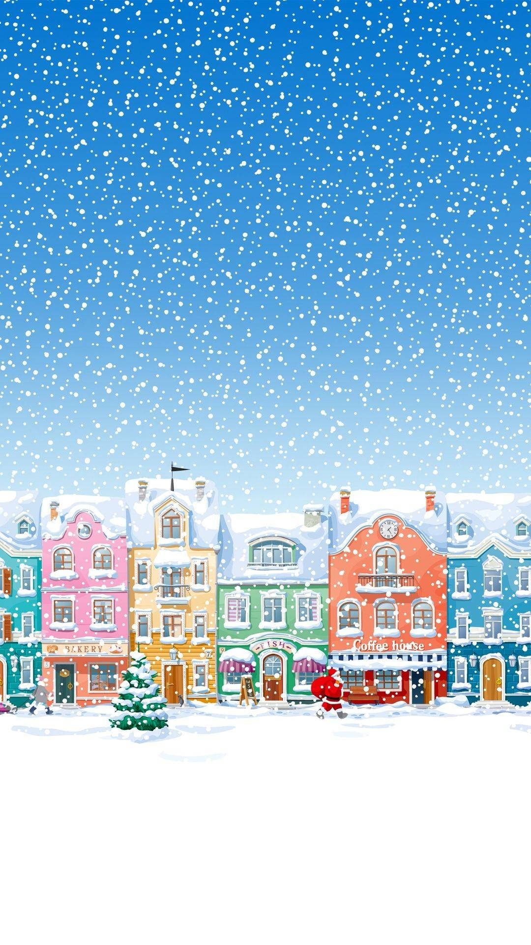 Snoopy, Christmas, pastel-colored, Full HD Phone Wallpaper