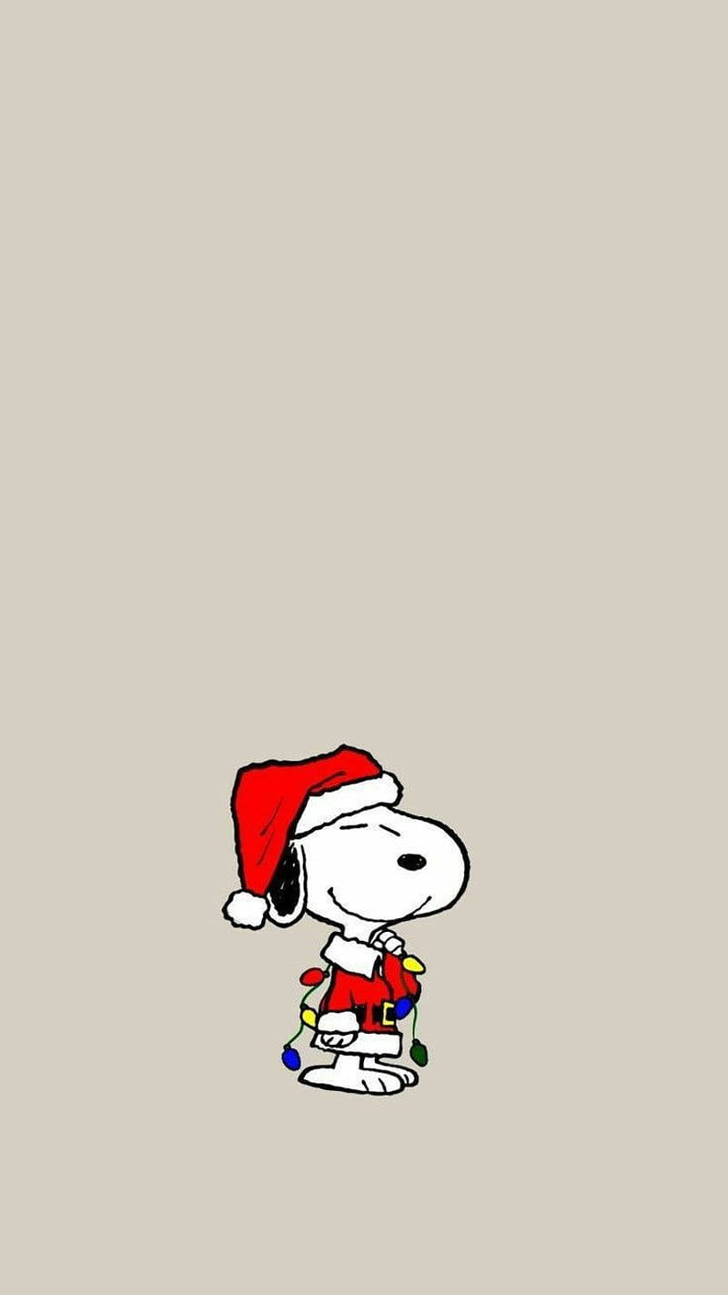 Snoopy, Santa hat, red Santa suit, HD Phone Wallpaper