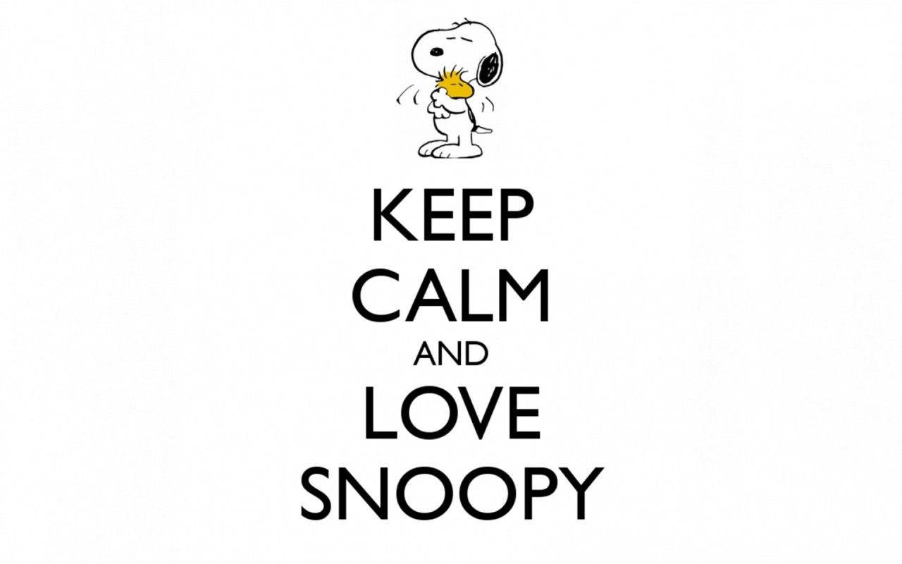 Snoopy, yellow flower, bold black text, HD Desktop Wallpaper