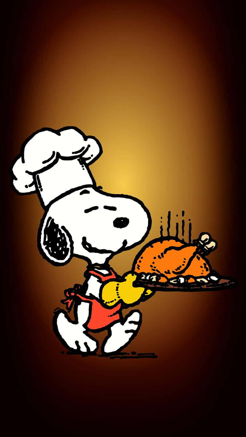 Snoopy, Thanksgiving, chef hat, HD Phone Wallpaper