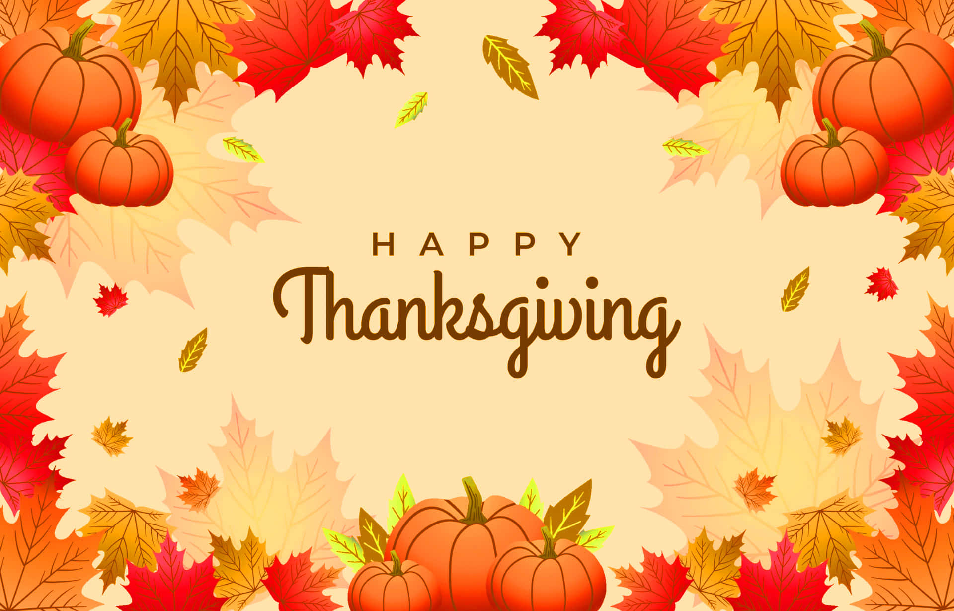 Snoopy, Thanksgiving, autumn leaves, Full HD Desktop Wallpaper