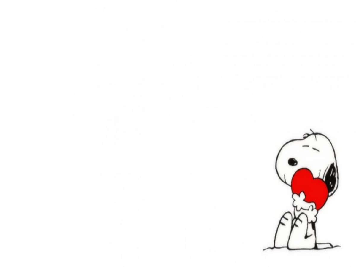 Snoopy, Valentine, red heart, SD Desktop Wallpaper