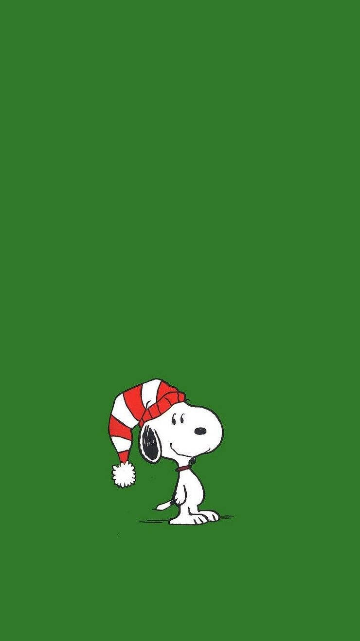 Snoopy, Christmas, green aesthetic, HD Phone Wallpaper