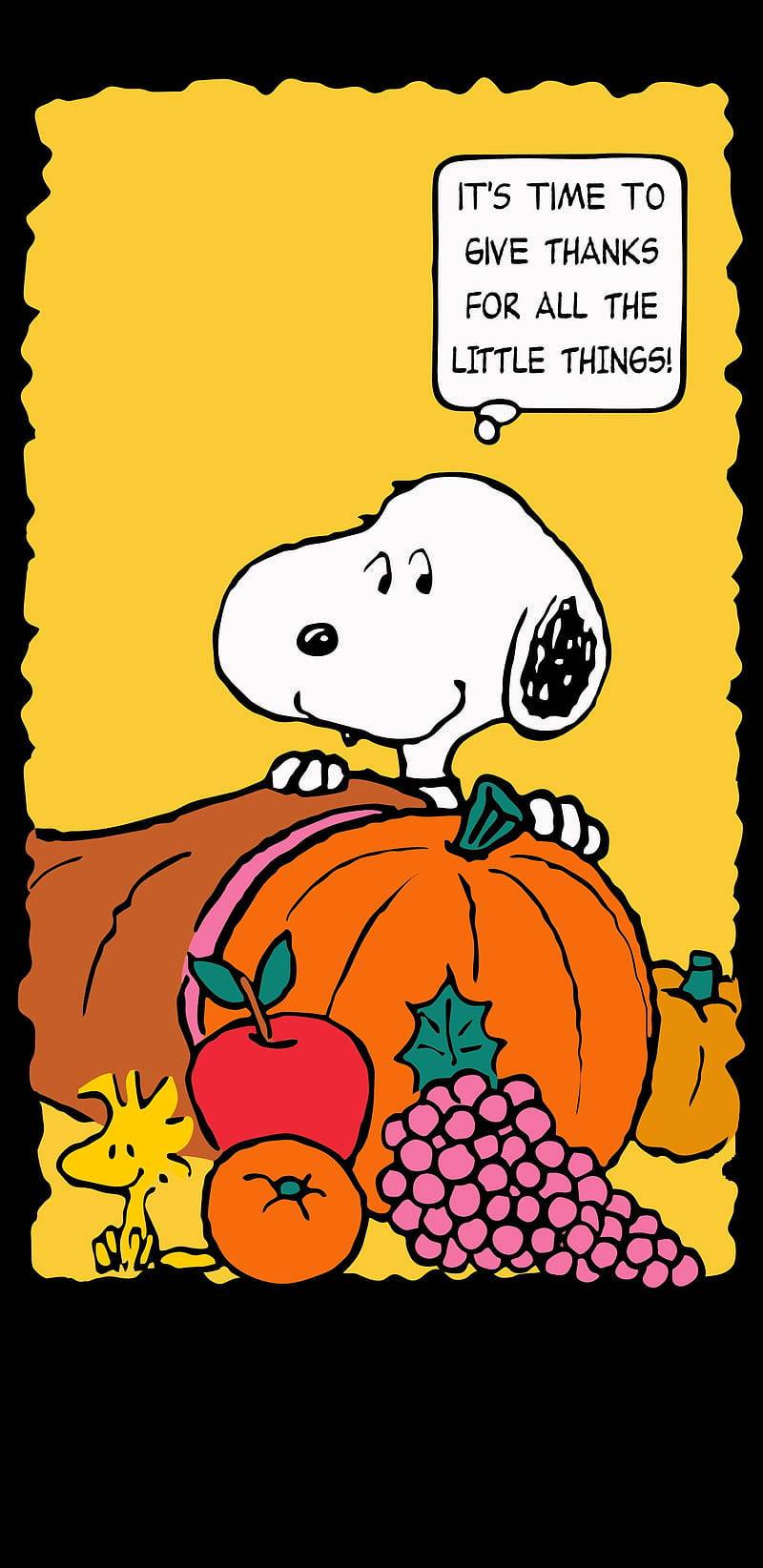 Snoopy, pumpkin, autumn fruits, HD Phone Wallpaper