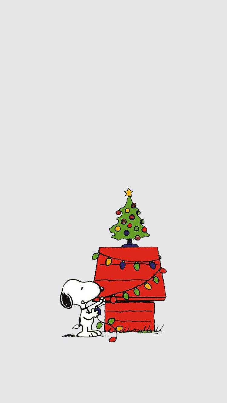 Snoopy, red doghouse, colorful lights, HD Phone Wallpaper