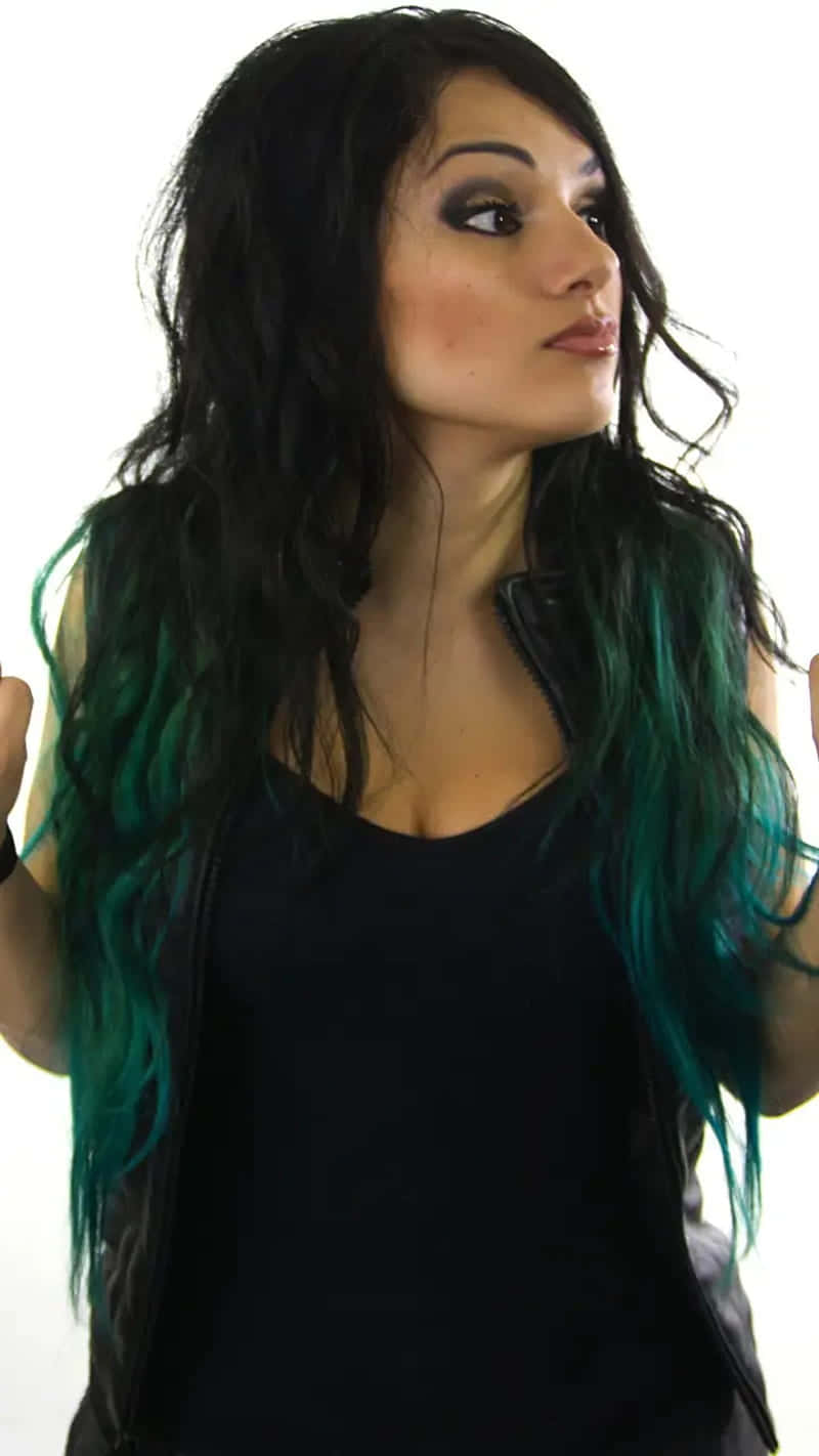 Snow Tha Product, black top, green hair, HD Phone Wallpaper