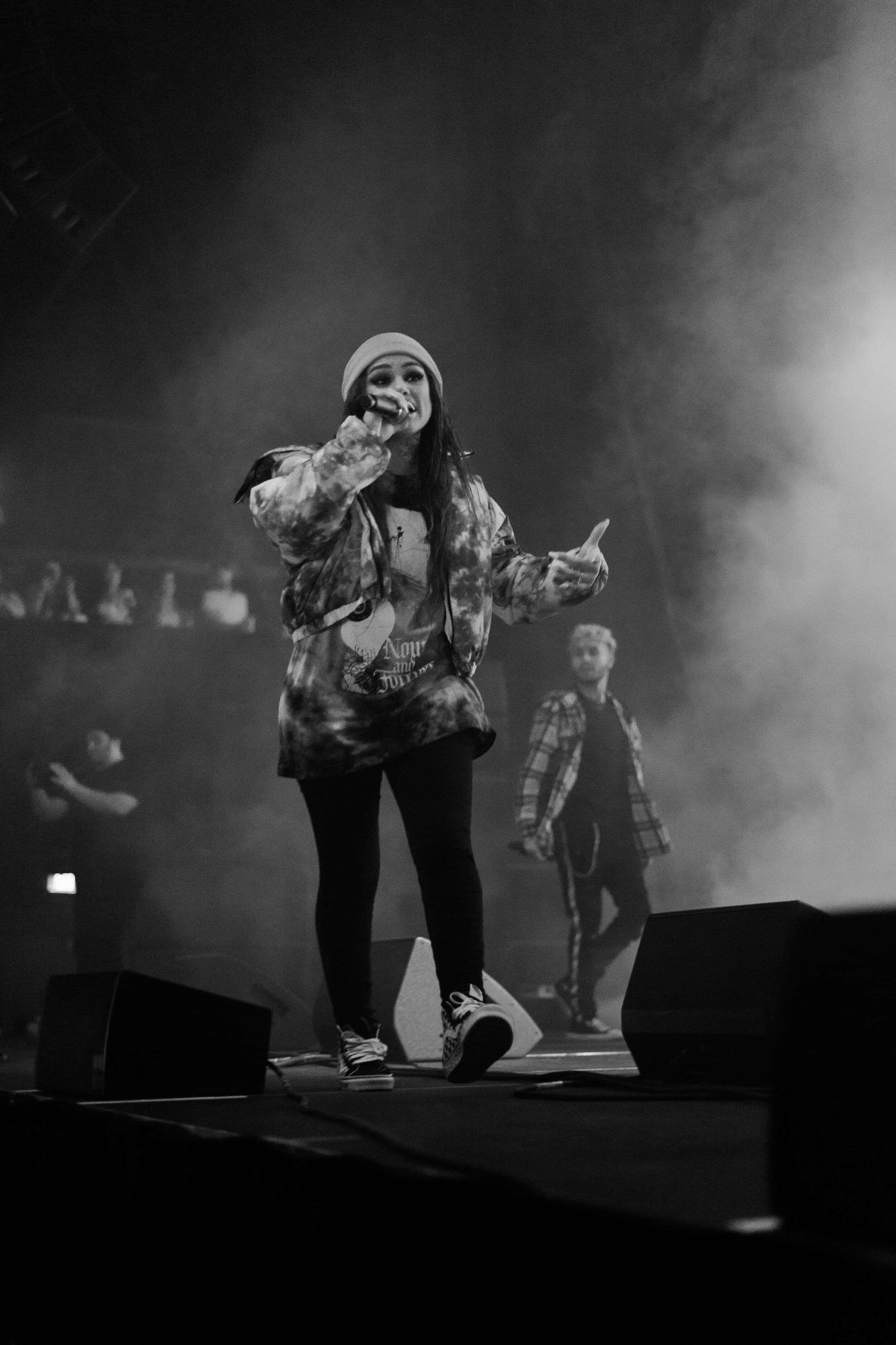 Snow Tha Product, beanie, tie-dye jacket, 2K Phone Wallpaper