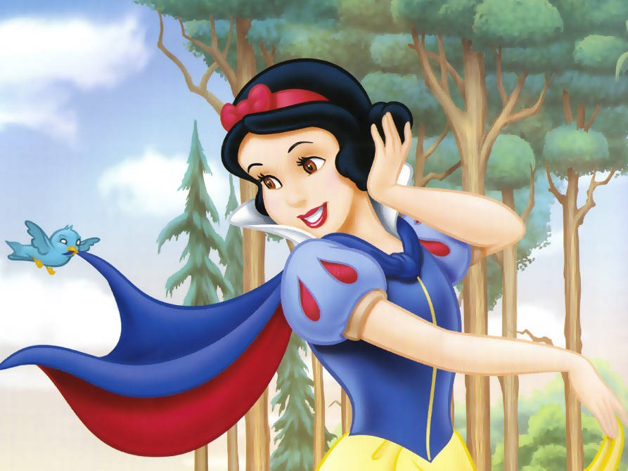Snow White, Seven Dwarfs, blue dress, SD Desktop Wallpaper