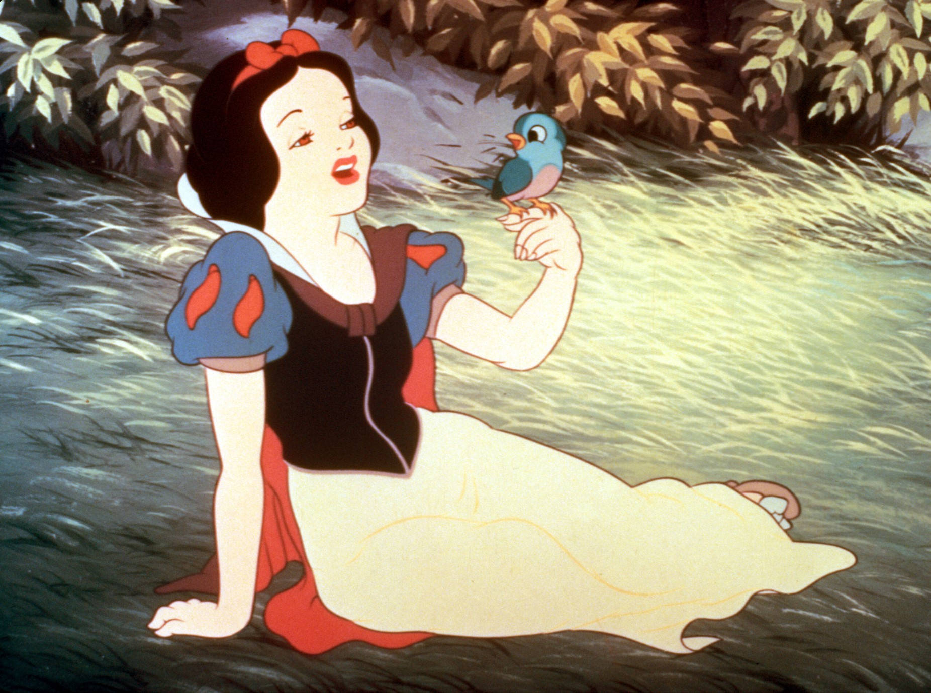 Snow White, seven dwarfs, bluebird, HD Desktop Wallpaper