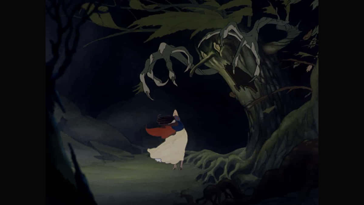 Snow White and the seven dwarfs, forest, night, SD Desktop Wallpaper