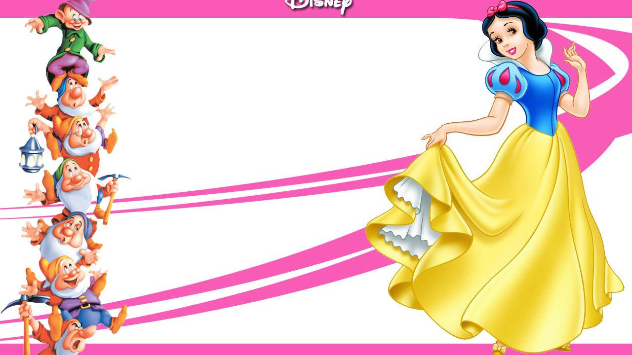 Snow White, seven dwarfs, yellow gown, HD Desktop Wallpaper