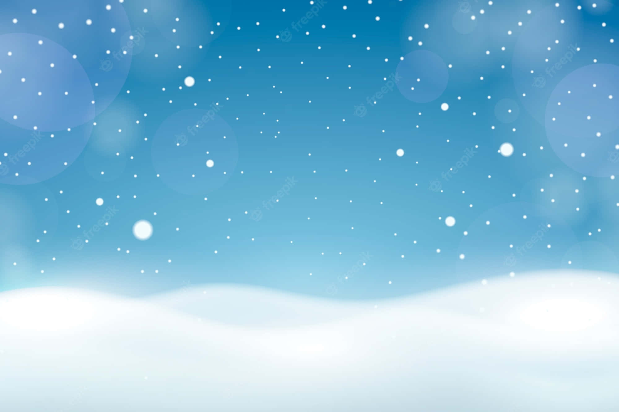 Snowfall 2000, 1333, blue sky, Full HD Desktop Wallpaper