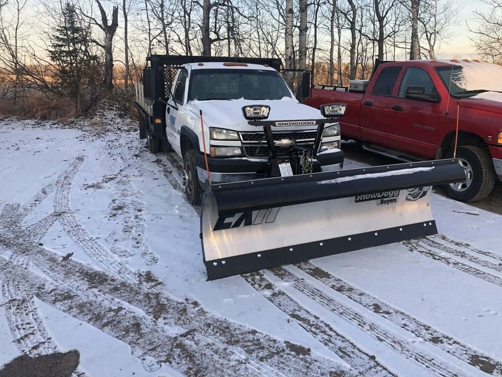 Snowplow, white, large blade, SD Desktop Wallpaper