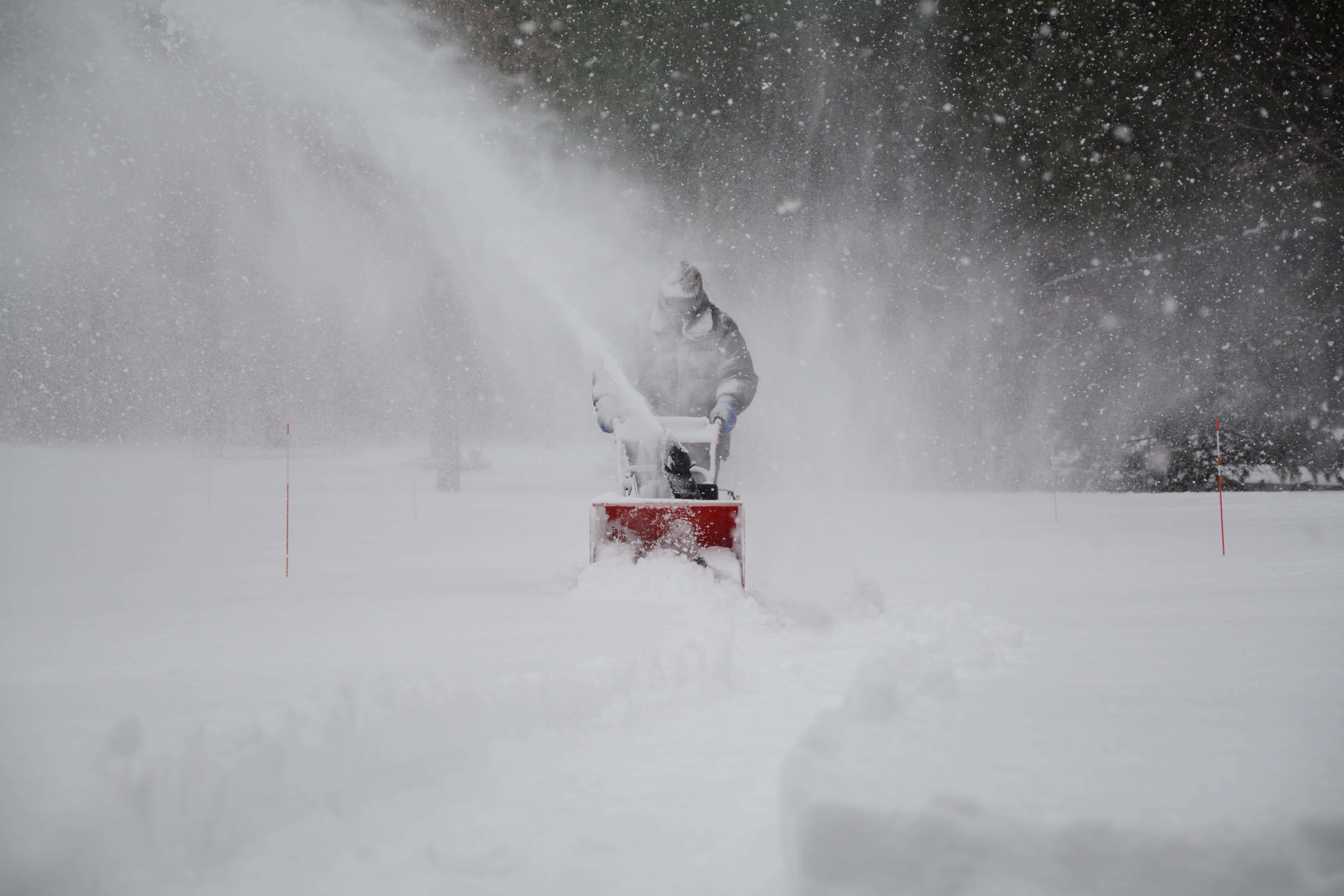 Snowplow 6000, red snowblower, blizzard, 5K Desktop Wallpaper