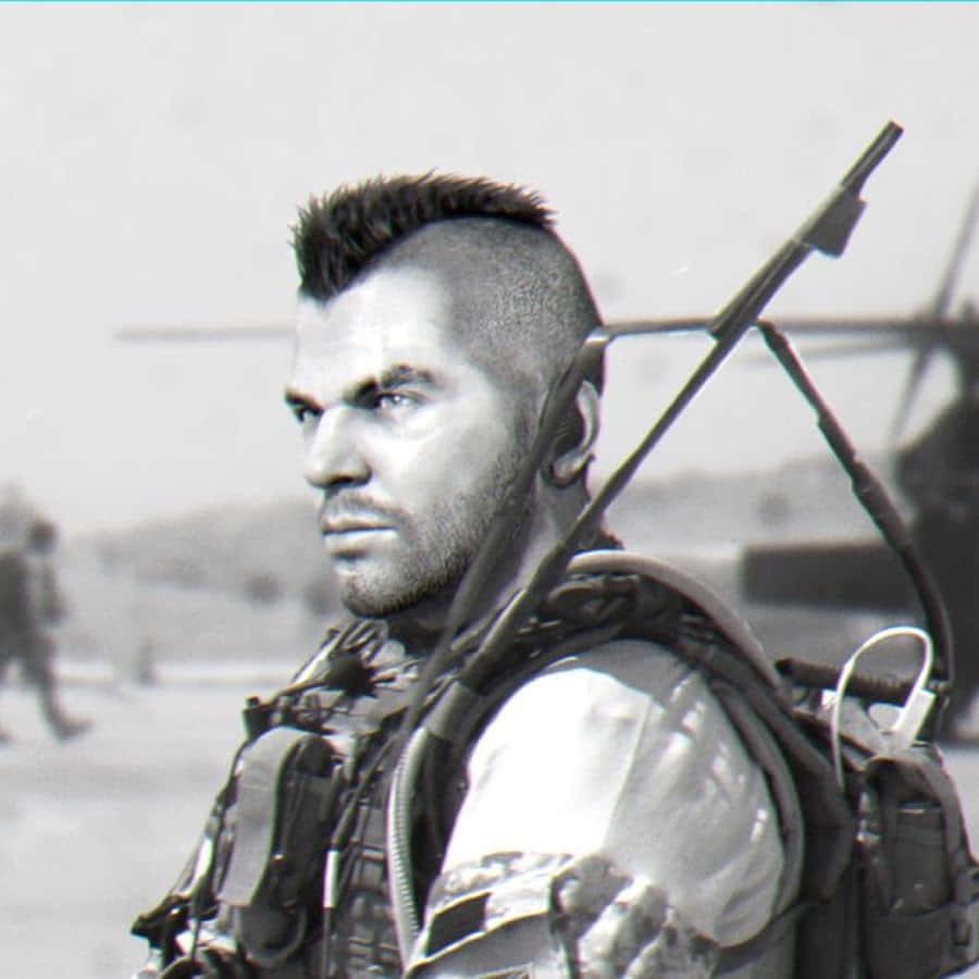 Soap Mactavish, mohawk, rifle, SD Desktop Wallpaper