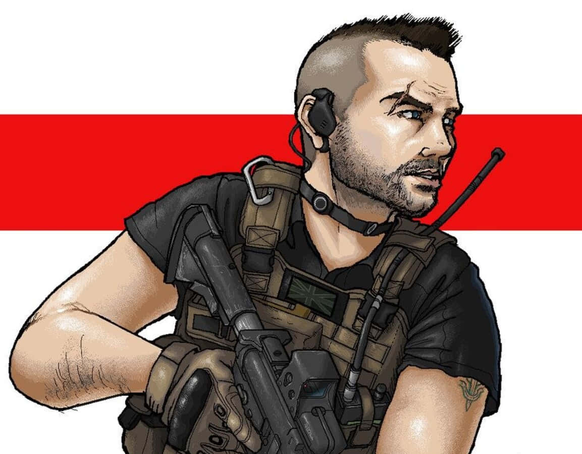Soap Mactavish, tactical gear, rifle, SD Desktop Wallpaper
