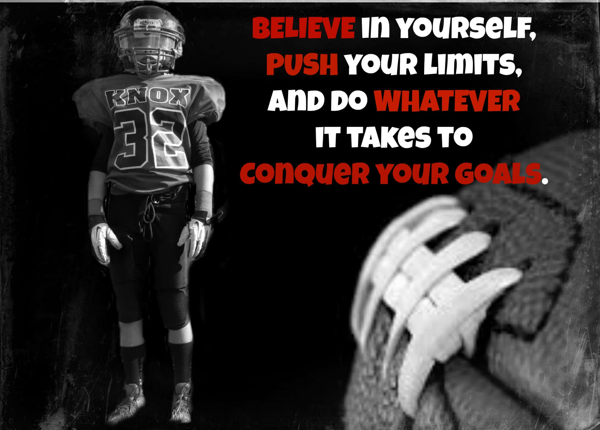 football player, uniform, blurred football, Full HD Desktop Wallpaper