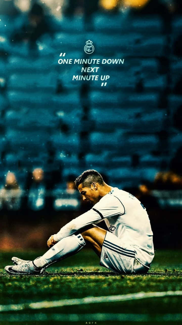 Soccer Quotes One Minute, white kit, green pitch, HD Phone Wallpaper