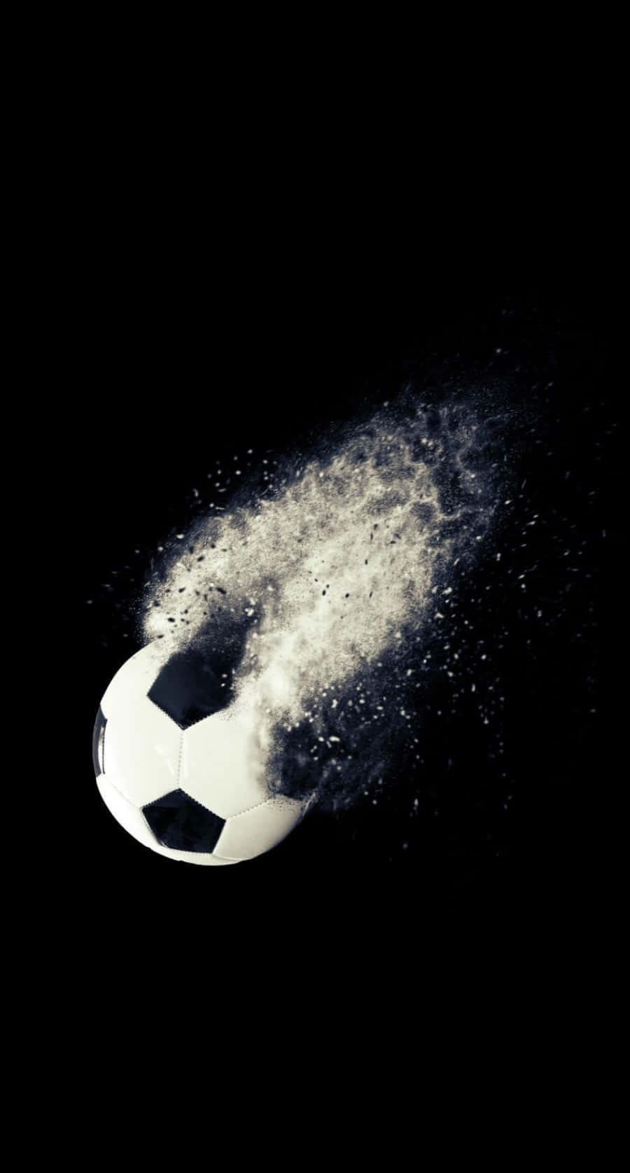 Soccer Aesthetic, black and white soccer ball, sparkling dust, HD Phone Wallpaper