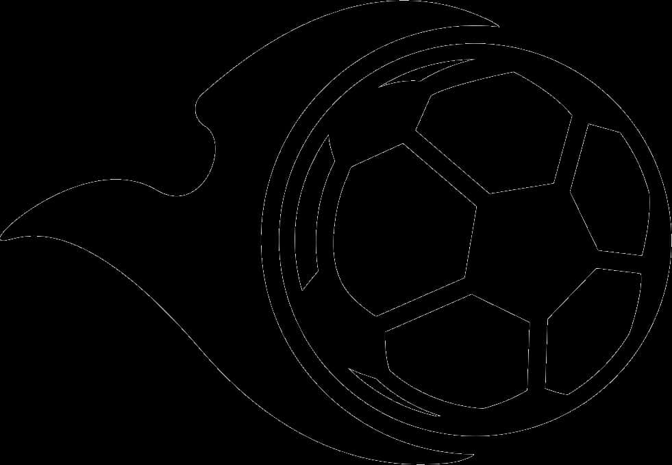 soccer ball, white line drawing, swirling motion lines, SD Desktop Wallpaper