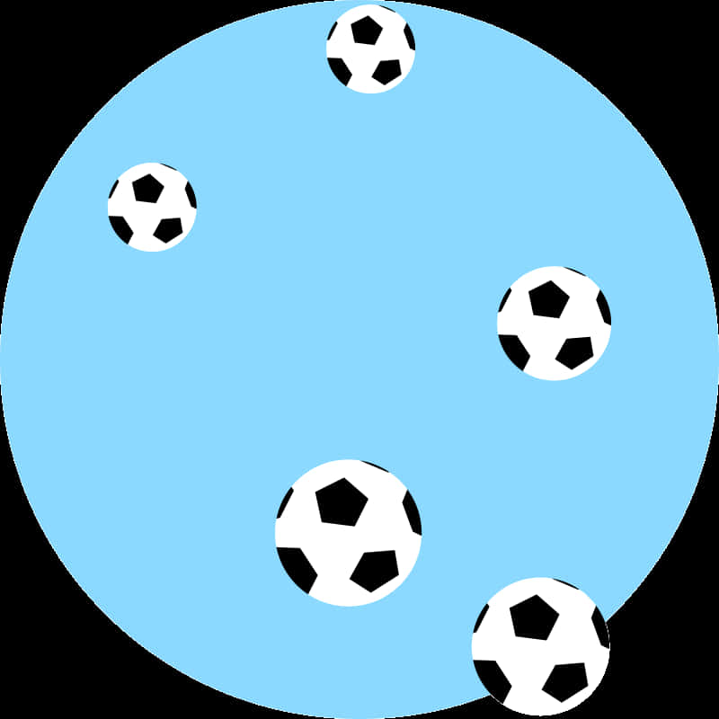 soccer ball, black and white, light blue circular frame, SD Desktop Wallpaper