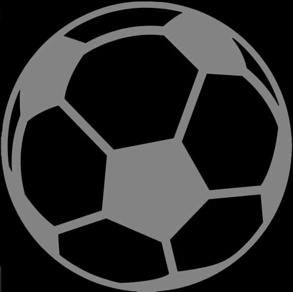 classic soccer ball icon, minimalist gray silhouette, black panels, SD Desktop Wallpaper