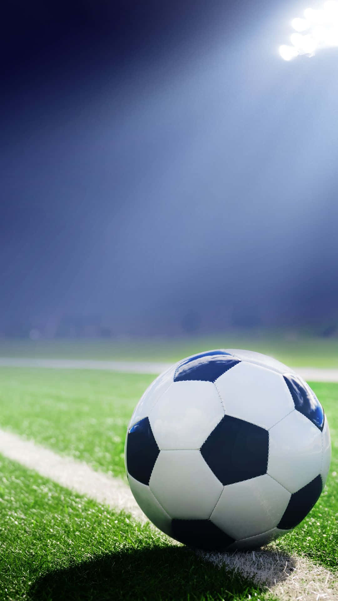 Soccer iPhone, black and white soccer ball, vibrant green grass, Full HD Phone Wallpaper