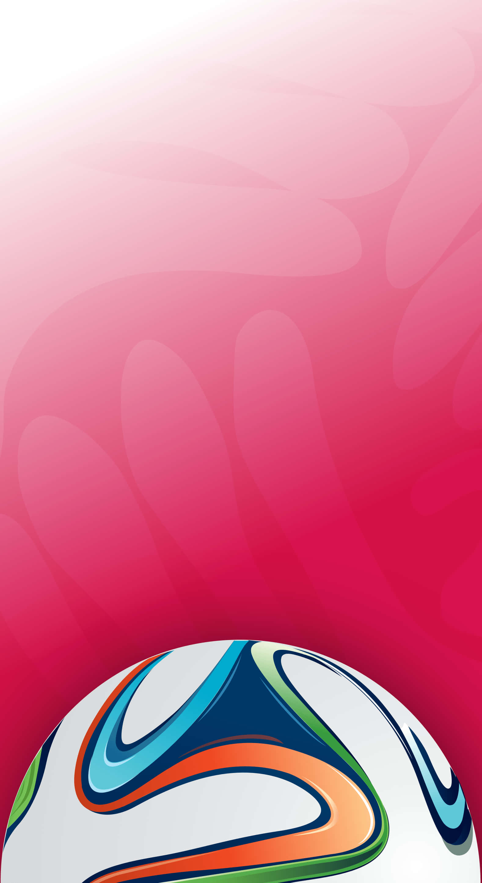 soccer ball, blue orange and green patterns, gradient pink background, 2K Phone Wallpaper