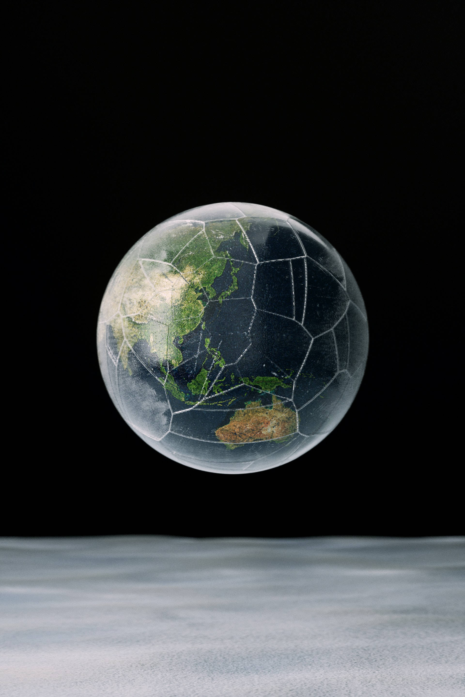 Soccer net, Earth, iPhone 6, 2K Phone Wallpaper