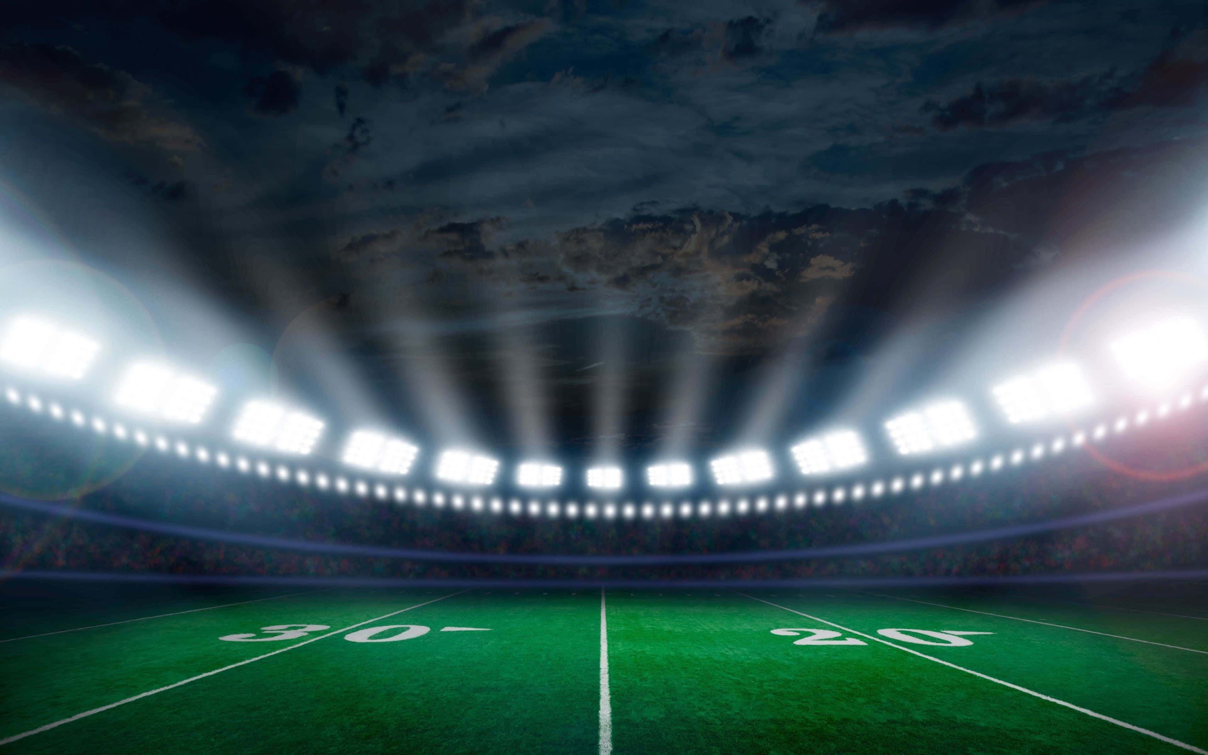 Soccer Stadium, football stadium, night, 4K Desktop Wallpaper