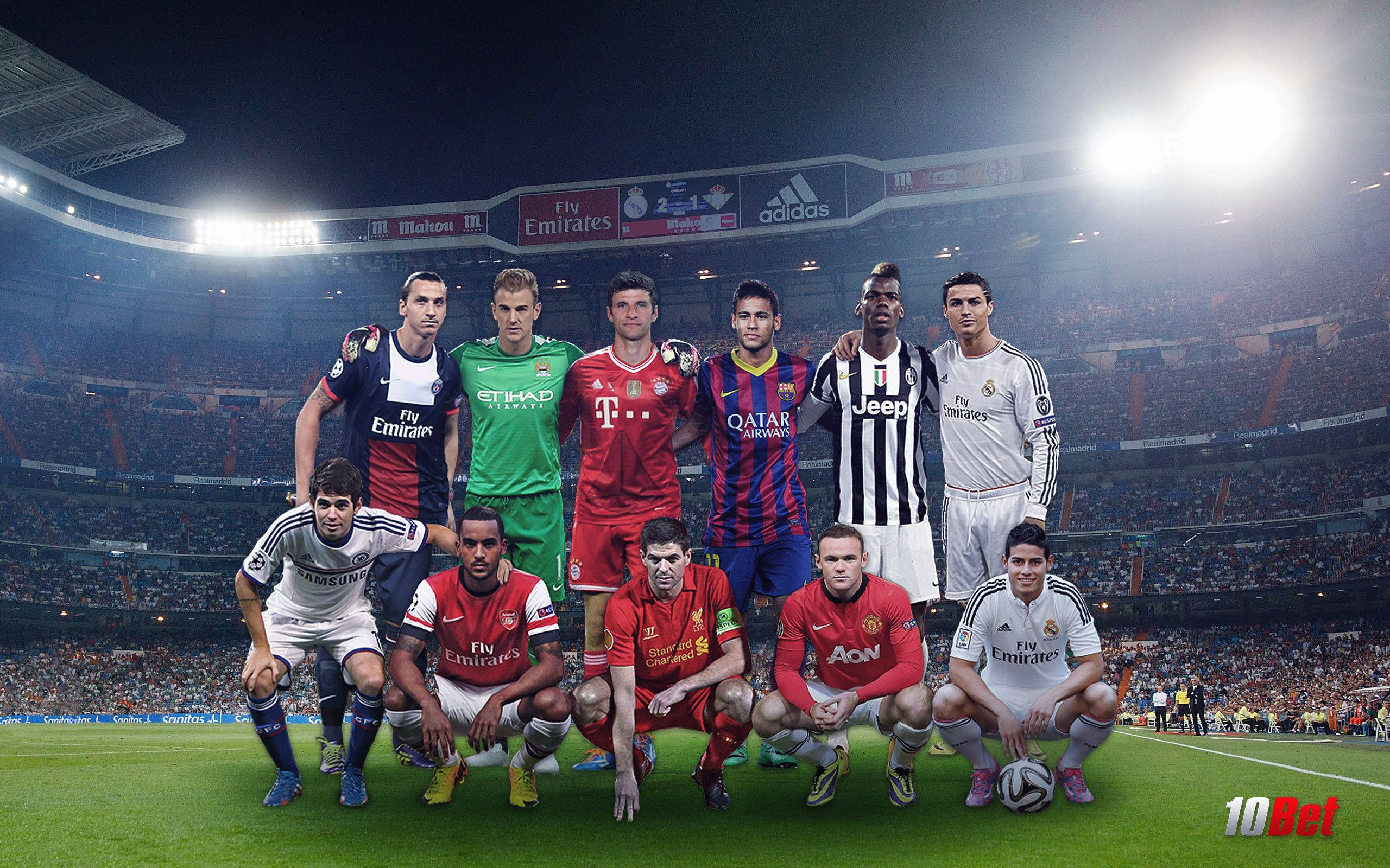 soccer players, stadium, team kits, 2K Desktop Wallpaper