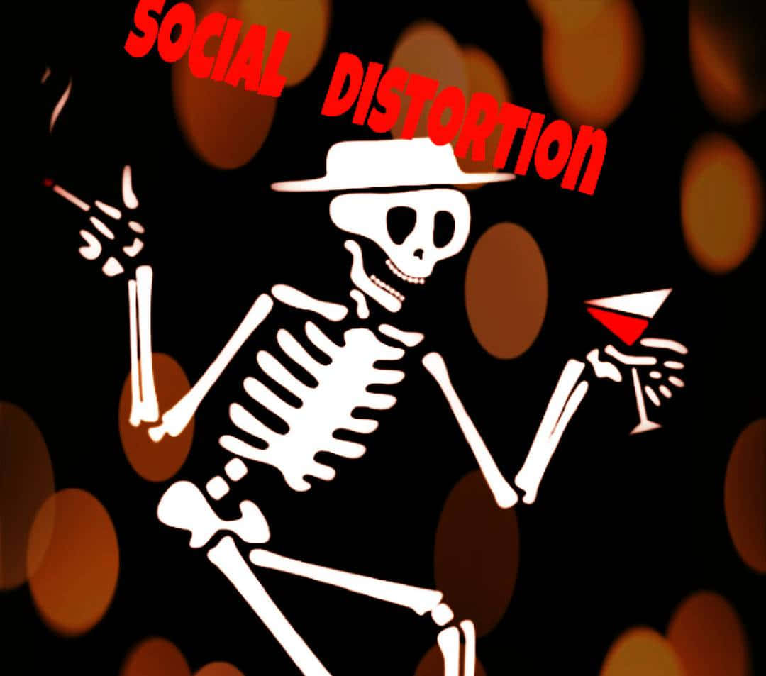 Social Distortion, skeleton, fedora, SD Desktop Wallpaper
